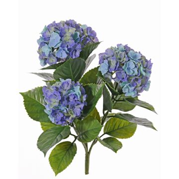 Künstliche Hortensie SAIRA, Steckstab, crossdoor, blau-lila, 40cm, Ø11-13cm