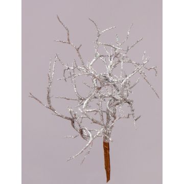 Künstlicher Korallenzweig SPUNKY auf Steckstab, Glitzer, silber, 20cm Künstlicher Korallenzweig SPUNKY auf Steckstab, Glitzer, silber, 20cm