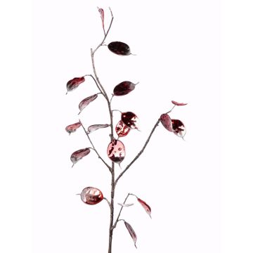 Künstlicher Lunaria Zweig SALEM, rot-silber, 90cm