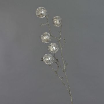 Deko Edeldistel Zweig ROBBY, silber, 100cm, Ø6cm