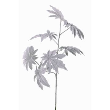Künstlicher Papaya Zweig NUBIE, gefroren, grau, 70cm Künstlicher Papaya Zweig NUBIE, gefroren, grau, 70cm