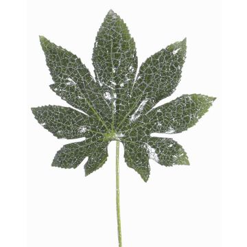 Kunstblatt Aralia Blatt HERRO, Glitzer, grün, 20cm Kunstblatt Aralia Blatt HERRO, Glitzer, grün, 20cm