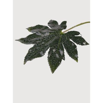 Kunstblatt Aralia Blatt HERRO, Glitzer, grün, 20cm
