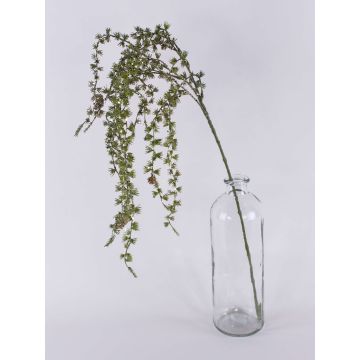 Künstlicher Lärchenzweig BIRTA mit Zapfen, Glitzer, grün, 120cm