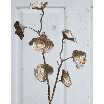 Künstlicher Ginkgozweig ARWID mit Glitzer, champagner, 55cm