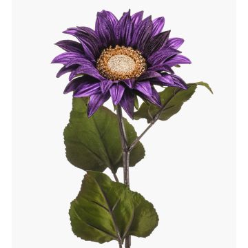 Samt Sonnenblume MAHEALANI, dunkellila-gold, 75cm Samt Sonnenblume MAHEALANI, dunkellila-gold, 75cm