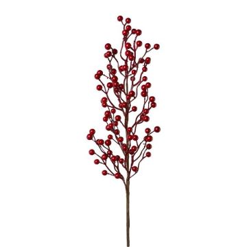 Kunstzweig Kartoffelrose FRULKE mit Hagebuttten, rot, 70cm Kunstzweig Kartoffelrose FRULKE mit Hagebuttten, rot, 70cm
