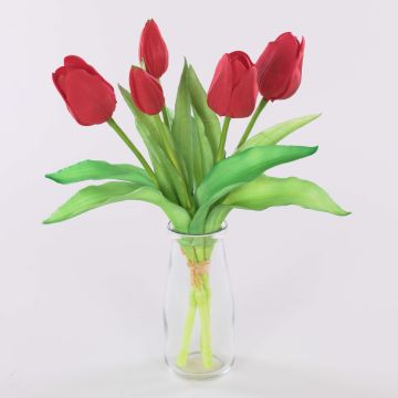 Kunstblumen Tulpen Strauß LEANA, rot, 30cm, Ø20cm Kunstblumen Tulpen Strauß LEANA, rot, 30cm, Ø20cm