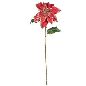 Künstliche Blume Weihnachtsstern ALIDDIA, Glitzer, rot-gold, 70cm Künstliche Blume Weihnachtsstern ALIDDIA, Glitzer, rot-gold, 70cm