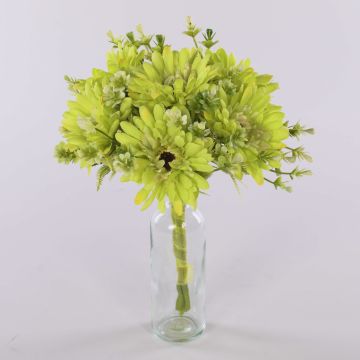 Kunstblumenstrauß Gerbera TEMBAR, grün-creme, 30cm, Ø22cm