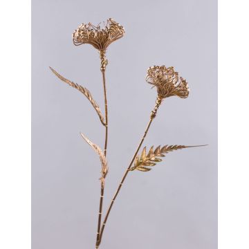 Künstlicher Zweig Nadelkissen Protea CORMAC, gold, 85cm Künstlicher Zweig Nadelkissen Protea CORMAC, gold, 85cm