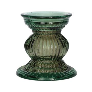 Glasvase ELEONORE mit Rillen, recycelt, grau-klar, 12cm, Ø12cm Glasvase ELEONORE mit Rillen, recycelt, grau-klar, 12cm, Ø12cm