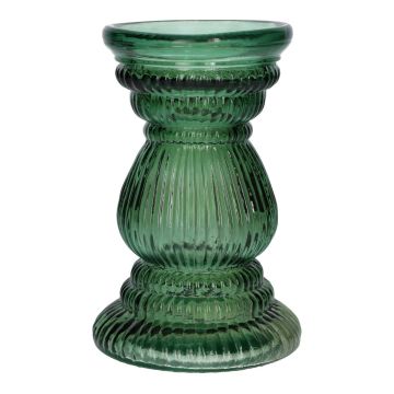 Glasvase ELEONORE mit Rillen, recycelt, grün-klar, 20cm, Ø12,5cm Glasvase ELEONORE mit Rillen, recycelt, grün-klar, 20cm, Ø12,5cm