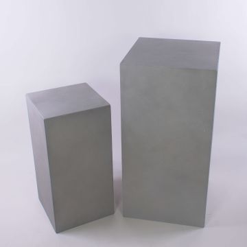 Eckige Podest Pflanzsäule LIMBORO, 2 Stück, Fiberglas, sand, 30x30x60cm, 40x40x80cm Eckige Podest Pflanzsäule LIMBORO, 2 Stück, Fiberglas, sand, 30x30x60cm, 40x40x80cm