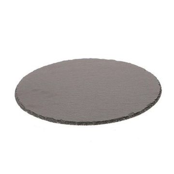 Runder Schiefer Untersetzer MARIANO, anthrazit, 0,7cm, Ø30cm