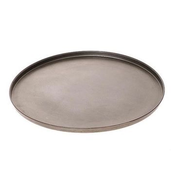 Rundes Metall Tablett MELDOF, schwarz, 2cm, Ø55,5cm