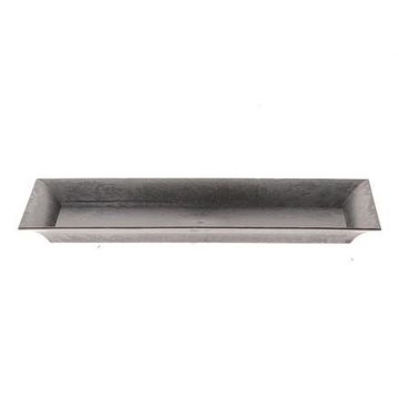 Rechteckiges Deko Tablett TORMUND, Kunststoff, schwarz, 36x17x2,5cm