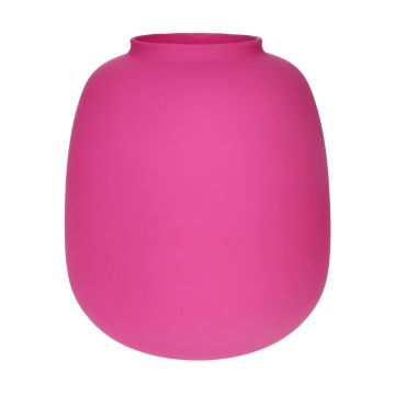 Glas Blumenvase CAYDENCE, pink-matt, 25,3cm, Ø22,2cm