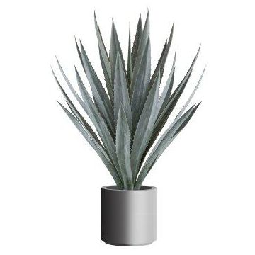 Kunst Sukkulente Agave tequilana BRINK im Dekotopf, grün-grau, 110cm