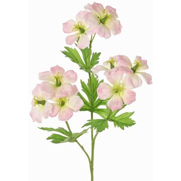 Kunstpflanze Storchenschnabel Zweig ZEDENA, rosa-creme, 70cm, Ø6cm