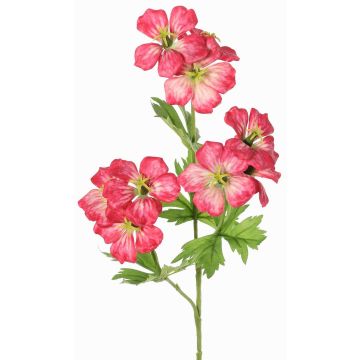 Kunstpflanze Storchenschnabel Zweig ZEDENA, pink-creme, 70cm, Ø6cm