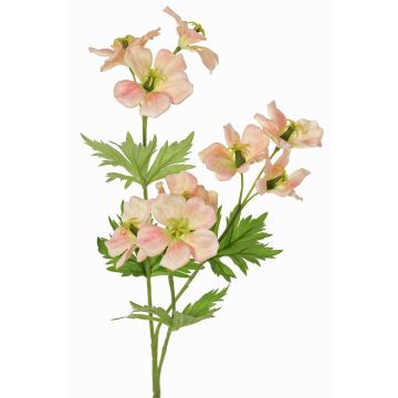 Kunstpflanze Storchenschnabel Zweig ZEDENA, pfirsich-rosa, 70cm, Ø6cm