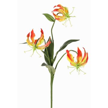 Dekoblume Gloriosa XELA, orange-gelb, 50cm, Ø4-7cm