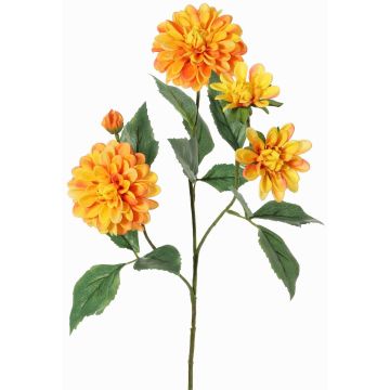 Dekozweig Dahlie künstlich QUINKA, orange-gelb, 70cm Dekozweig Dahlie künstlich QUINKA, orange-gelb, 70cm
