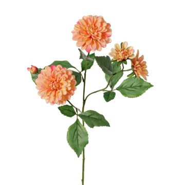 Dekozweig Dahlie künstlich QUINKA, pfirsich, 70cm