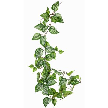 Gefleckte Efeutute künstliche Girlande KEVINA, Eco Collection, grün-weiß, 160cm