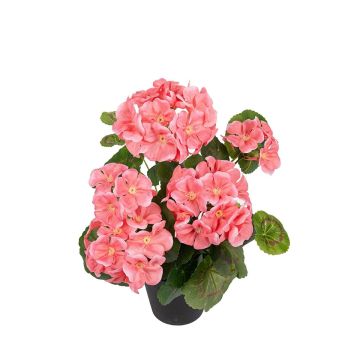 Kunstblume Geranie ELISABETTA im Dekotopf, lachs, 35cm