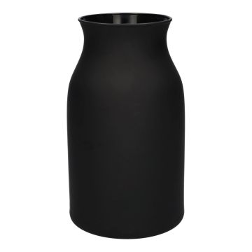 Glasvase LUNARA, schwarz-matt, 21cm, Ø12cm