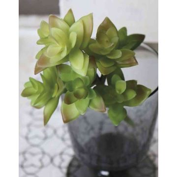 Künstliche Echeveria macdougallii TROY, Steckstab, grün-rot, 17cm, Ø9cm