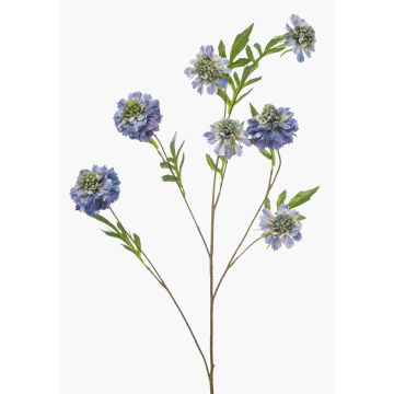 Kunstzweig Scabiosa RUXTER, blau-lila-grün, 110cm, Ø7-9cm