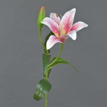 Kunstblume Tigerlilie MIXLON, pink-weiß, 55cm, Ø13cm