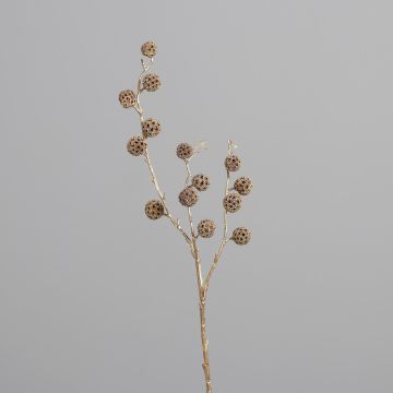 Kunstzweig Platane NAIRIA mit Früchten, gold, 50cm