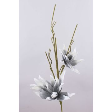 Kunstblumenzweig Lilie Kunststoffschaum MADEA, grau, 105cm, Ø20-30cm