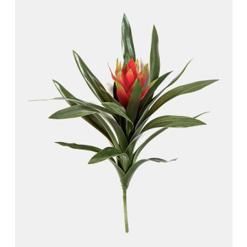 Künstliche Guzmania YAARA mit Blüten, Steckstab, rot, 40cm