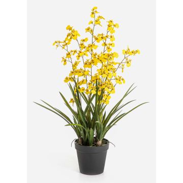 Kunstblume Oncidium Orchidee LAFILEA im Dekotopf, gelb, 100cm