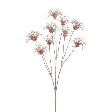 Kunst Clematis Samenstand HARWAY, rosa-gold, 70cm, Ø7cm