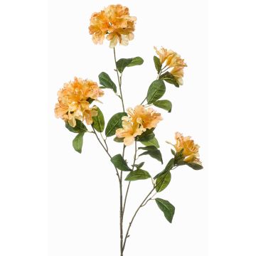 Künstlicher Rhododendron Zweig MALISSA, hellorange, 120cm
