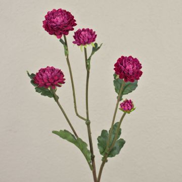 Künstliche Chrysantheme RYON, dunkelviolett, 70cm, Ø3-5cm