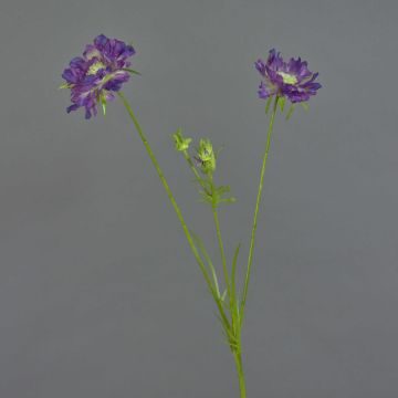 Künstlicher Zweig Scabiosa ANDIA, lila-violett, 80cm, Ø8-10cm