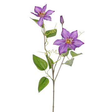 Kunstblumenzweig Waldrebe DORAN, lila, 75cm, Ø11-13cm
