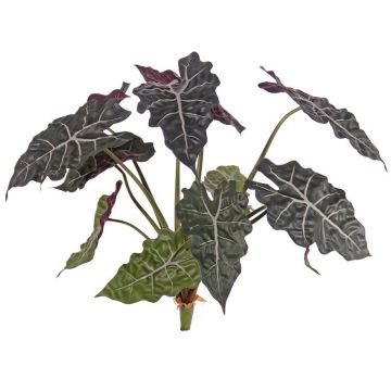 Künstliche Alocasia Sanderiana AINARA, grün-weiß, 60cm