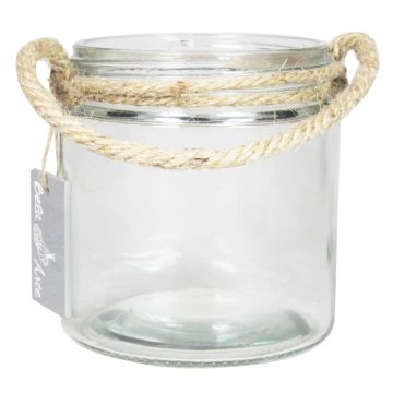 Windlichtglas KIAH mit Henkel, klar, 12cm, Ø11cm Windlichtglas KIAH mit Henkel, klar, 12cm, Ø11cm