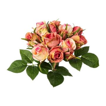 Kunstblumenstrauß Rosen MOLTA, rosa, 30cm