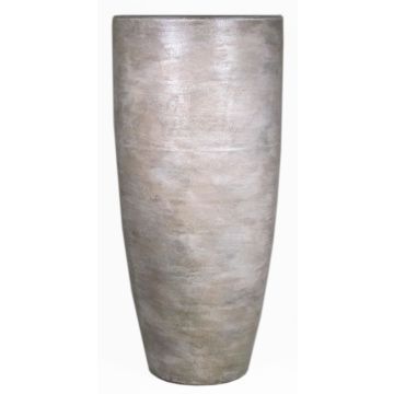 Hohe Vase aus Keramik THORAN mit Maserung, braun-weiß, 70cm, Ø32cm Hohe Vase aus Keramik THORAN mit Maserung, braun-weiß, 70cm, Ø32cm