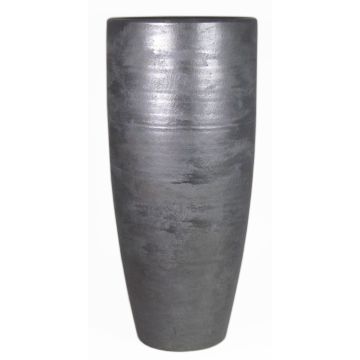 Hohe Vase aus Keramik THORAN mit Maserung, schwarz, 70cm, Ø32cm Hohe Vase aus Keramik THORAN mit Maserung, schwarz, 70cm, Ø32cm