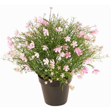 Dekoblume Fleißiges Lieschen GISINDA im Dekotopf, rosa-creme, 40cm